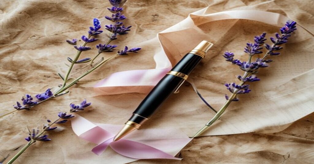 Elegant vintage wedding stationery flat lay with romantic accessories